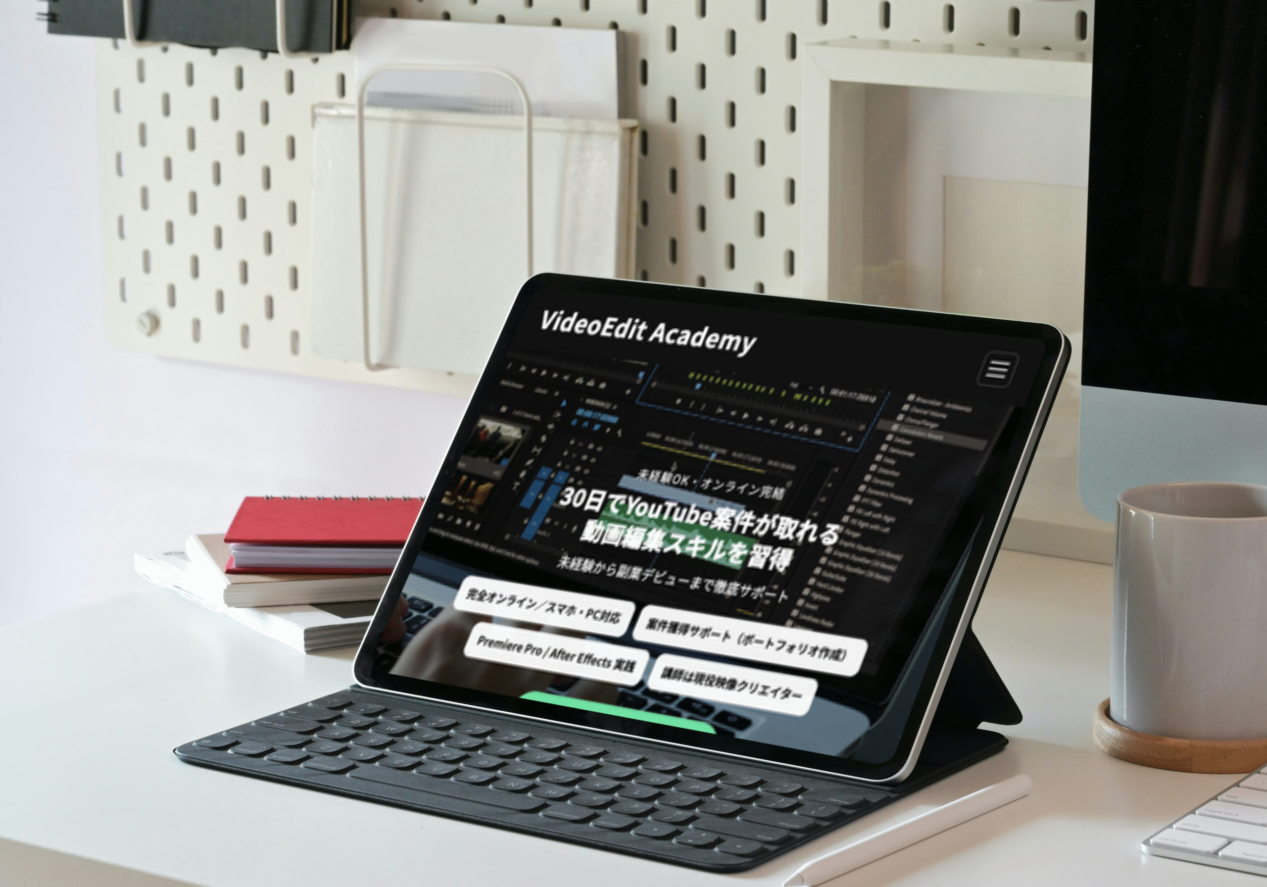 タブレット表示のモックアップ